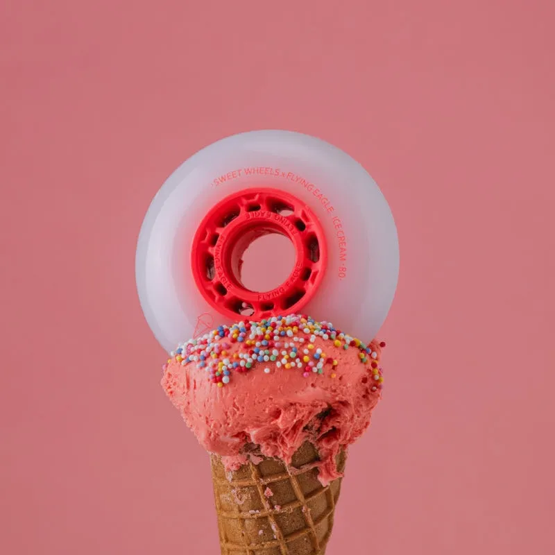 Flying Eagle Ice Cream hjul Strawberry 80 mm 4-pak