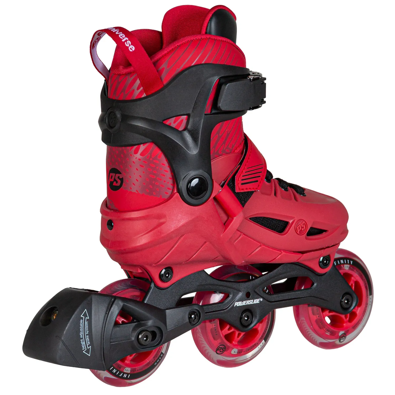 Powerslide Phuzion Universe Red 3-hjul børne inlineskøjte rød
