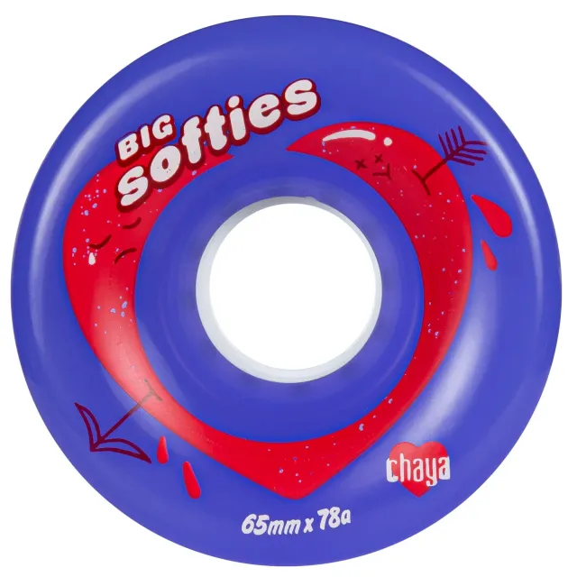 Chaya Big Softie rulleskøjtehjul clear purple 65 mm 4-pak