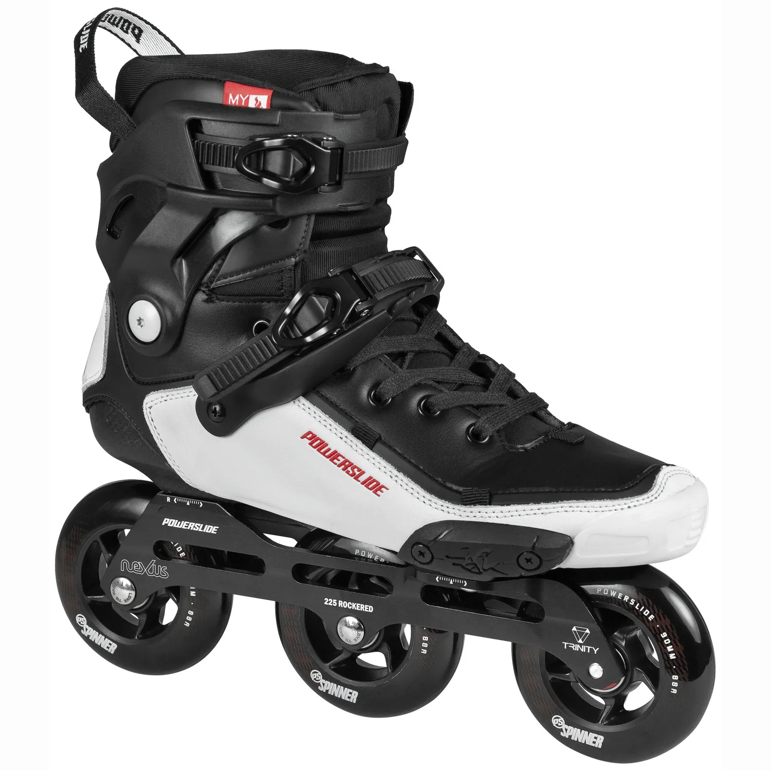 Powerslide Tau 90 rulleskøjter 3-hjulet carbon
