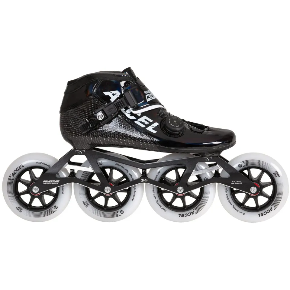Powerslide Accel Black 110 rulleskøjter carbon 4x110