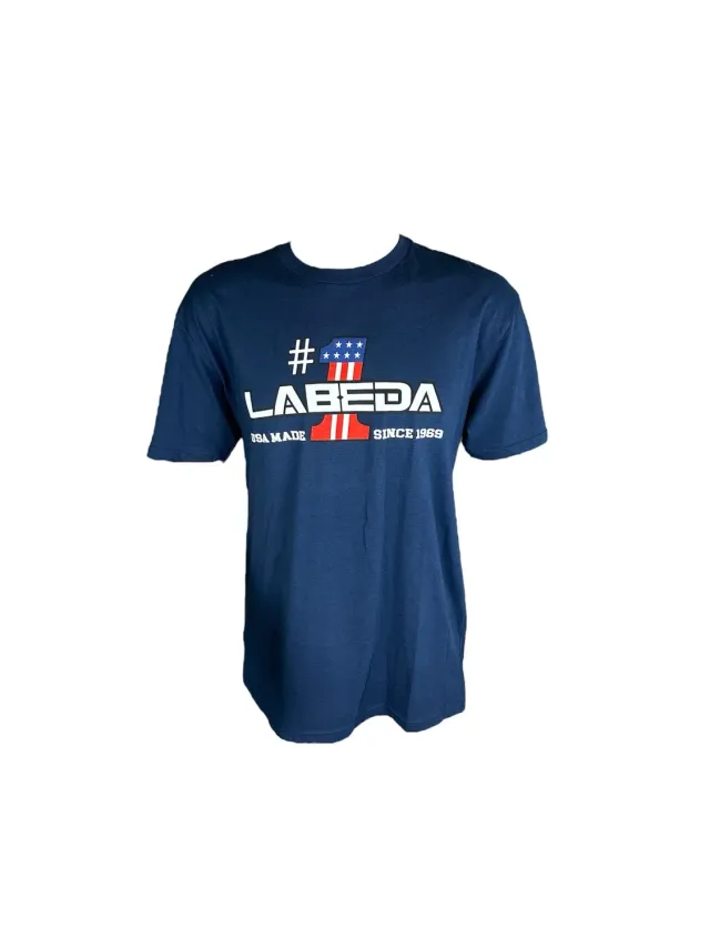 Labeda Made in USA t-shirt blå bomuld x-large