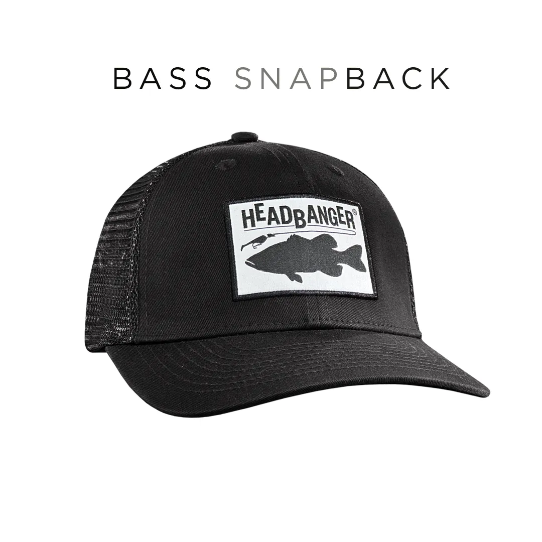 Headbanger Bass Patch Snapback truckerkasket sort