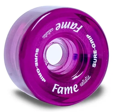 Sure-Grip Fame kunstnerhjul 57 mm 95A klar rød 8 stk