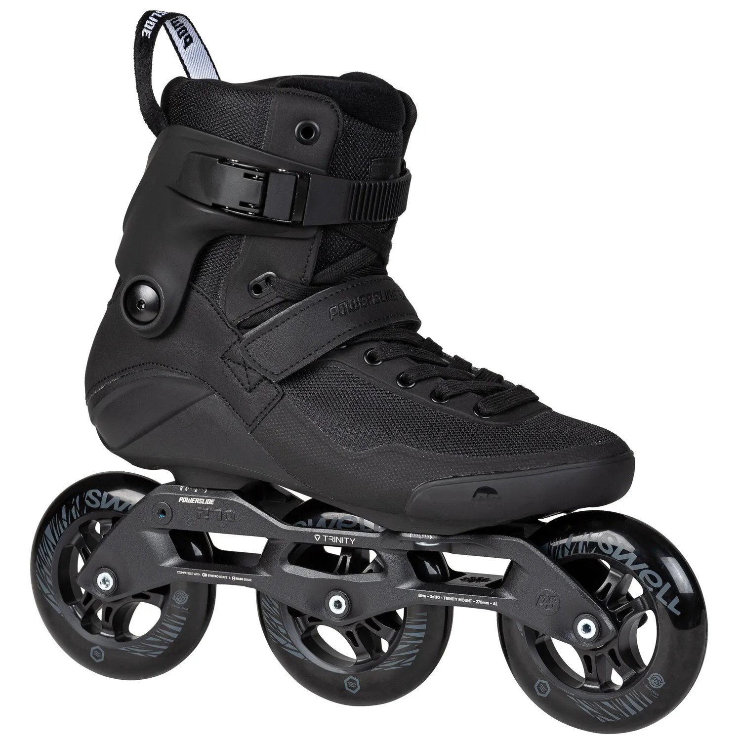 Powerslide Swell Triple Black 110 rulleskøjter sort