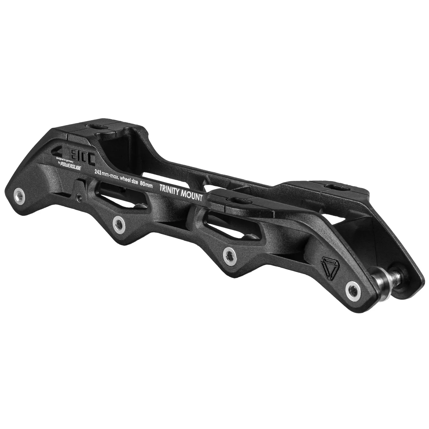 Powerslide Elite 243 TRI 4x80 skinne sort alu
