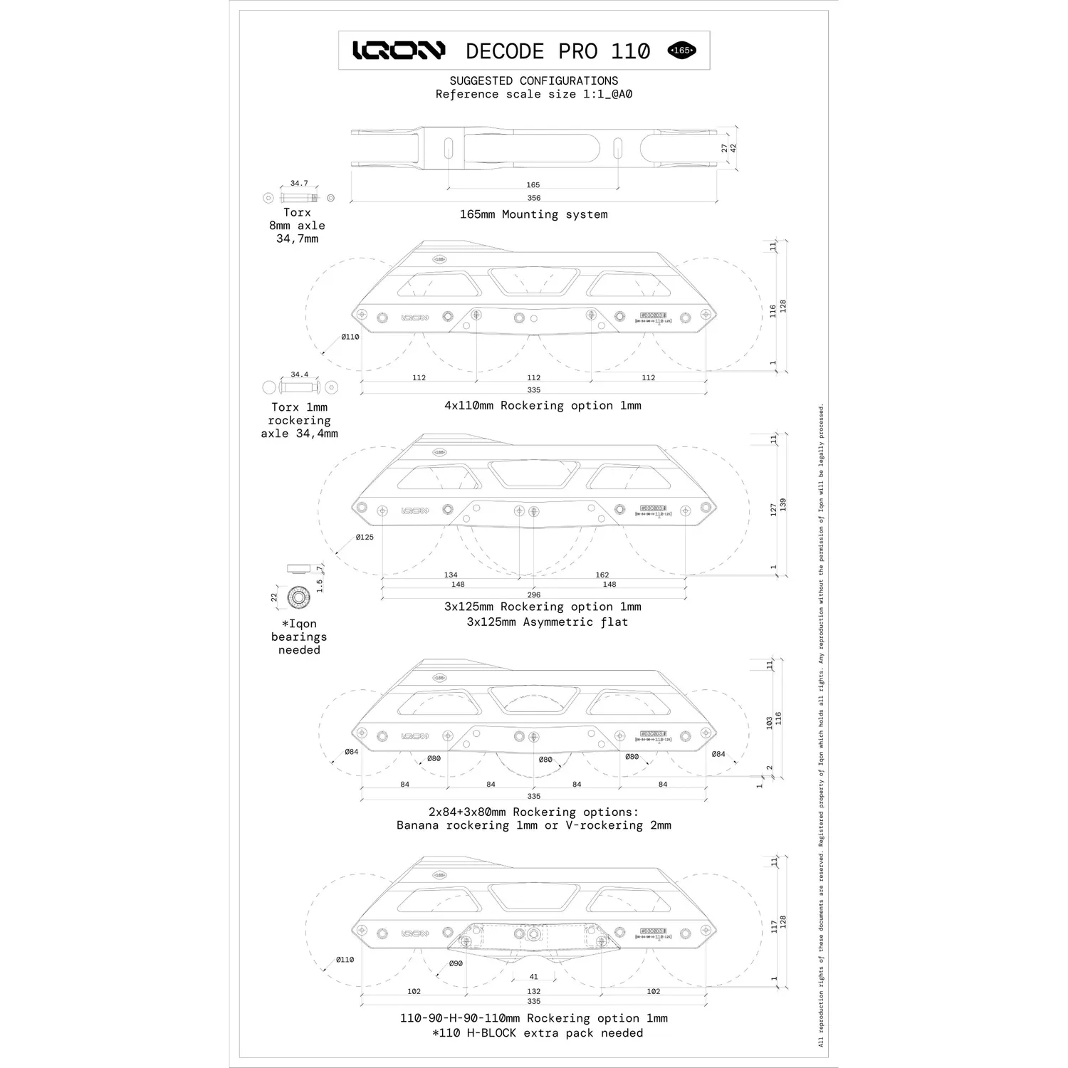 IQON Decode Pro 110 frames 165mm 3x125/4x110