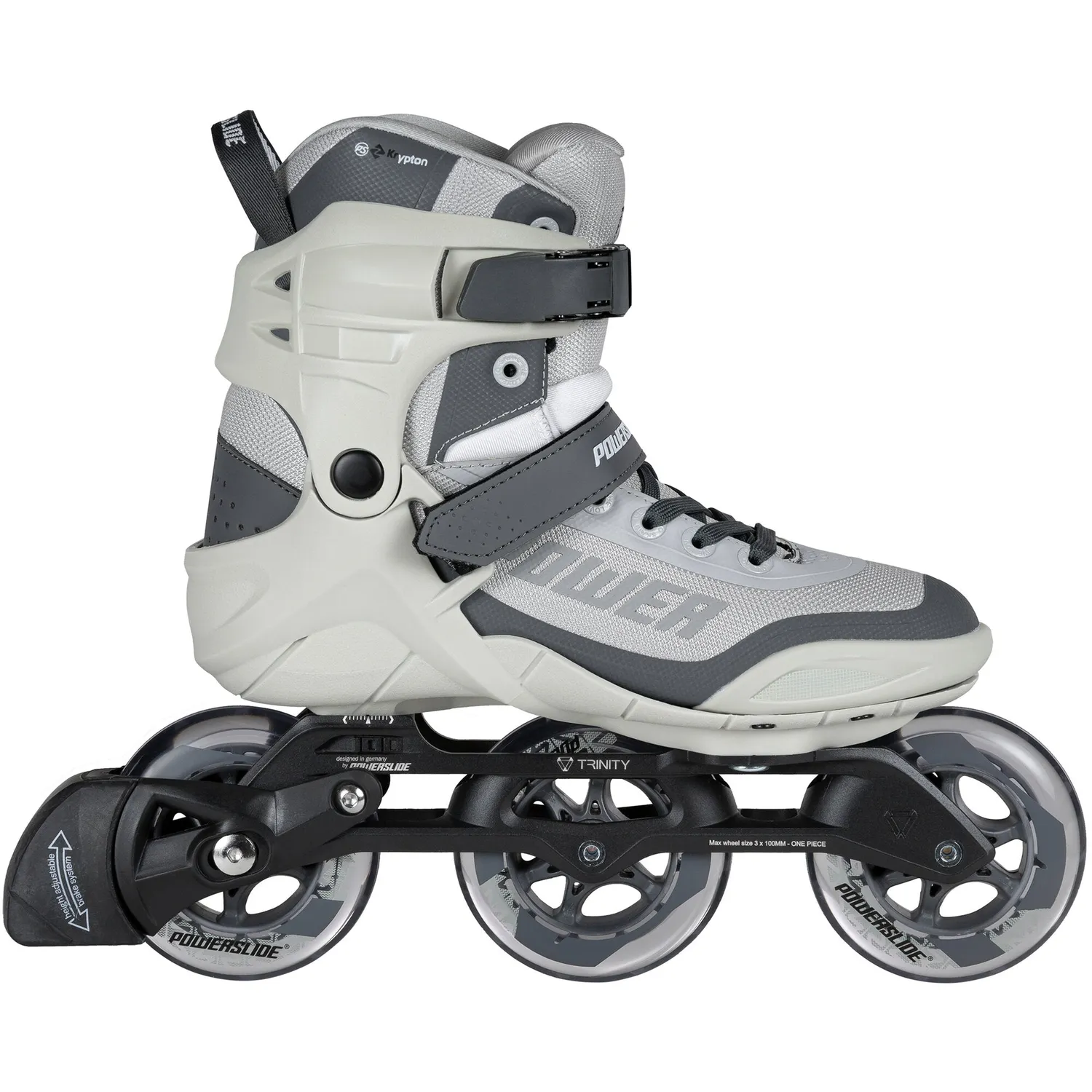 Powerslide Phuzion Krypton Grey 100 rulleskøjter