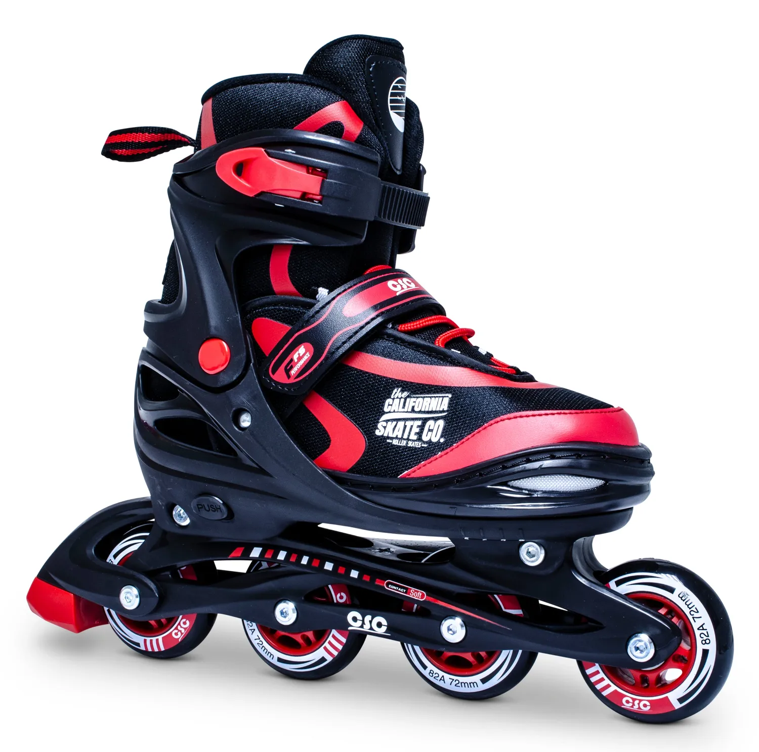 Sure-Grip Zuma inliners rød Small J10-J13 justerbar