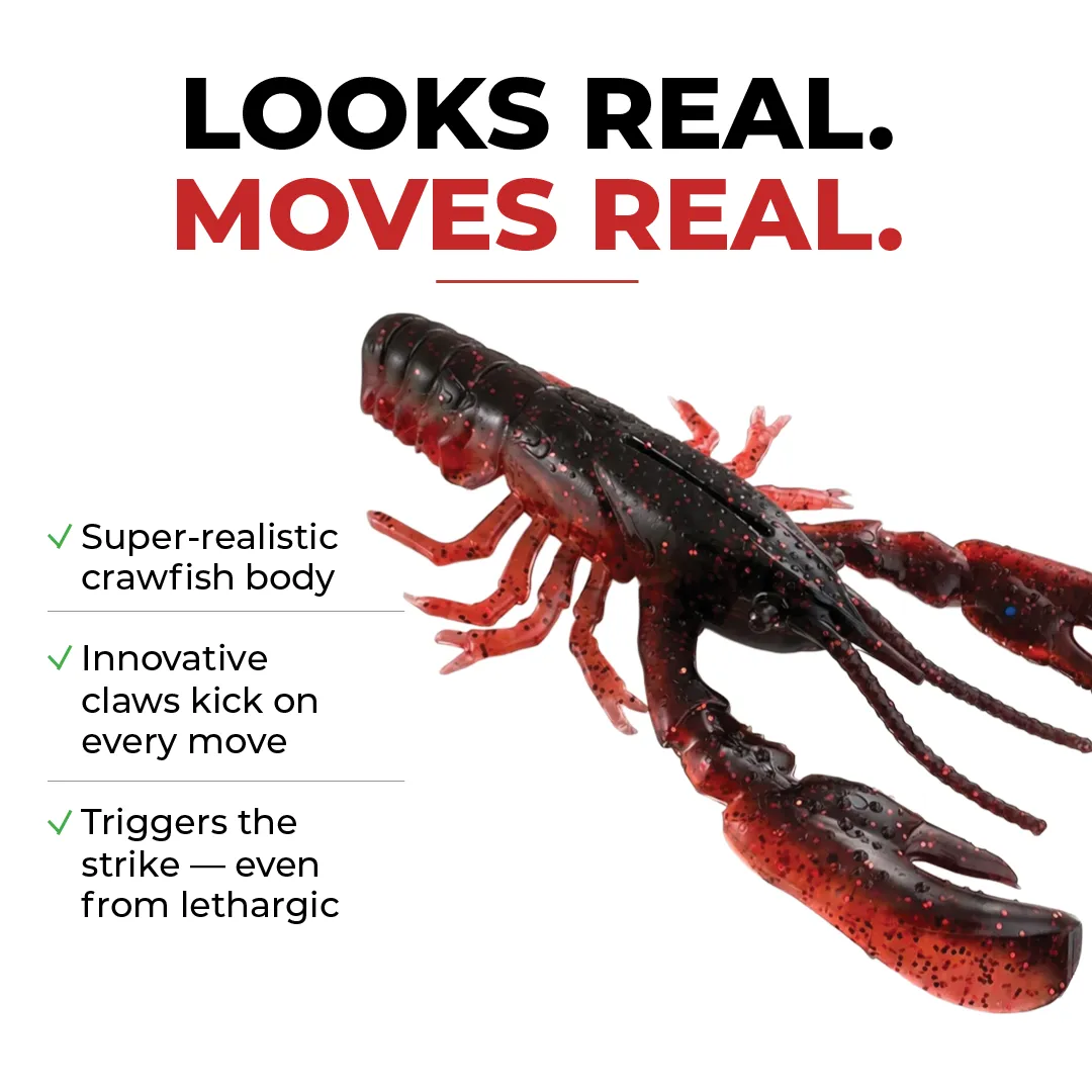 Headbanger RawCraw softbait 3" 5-pak Red Craw