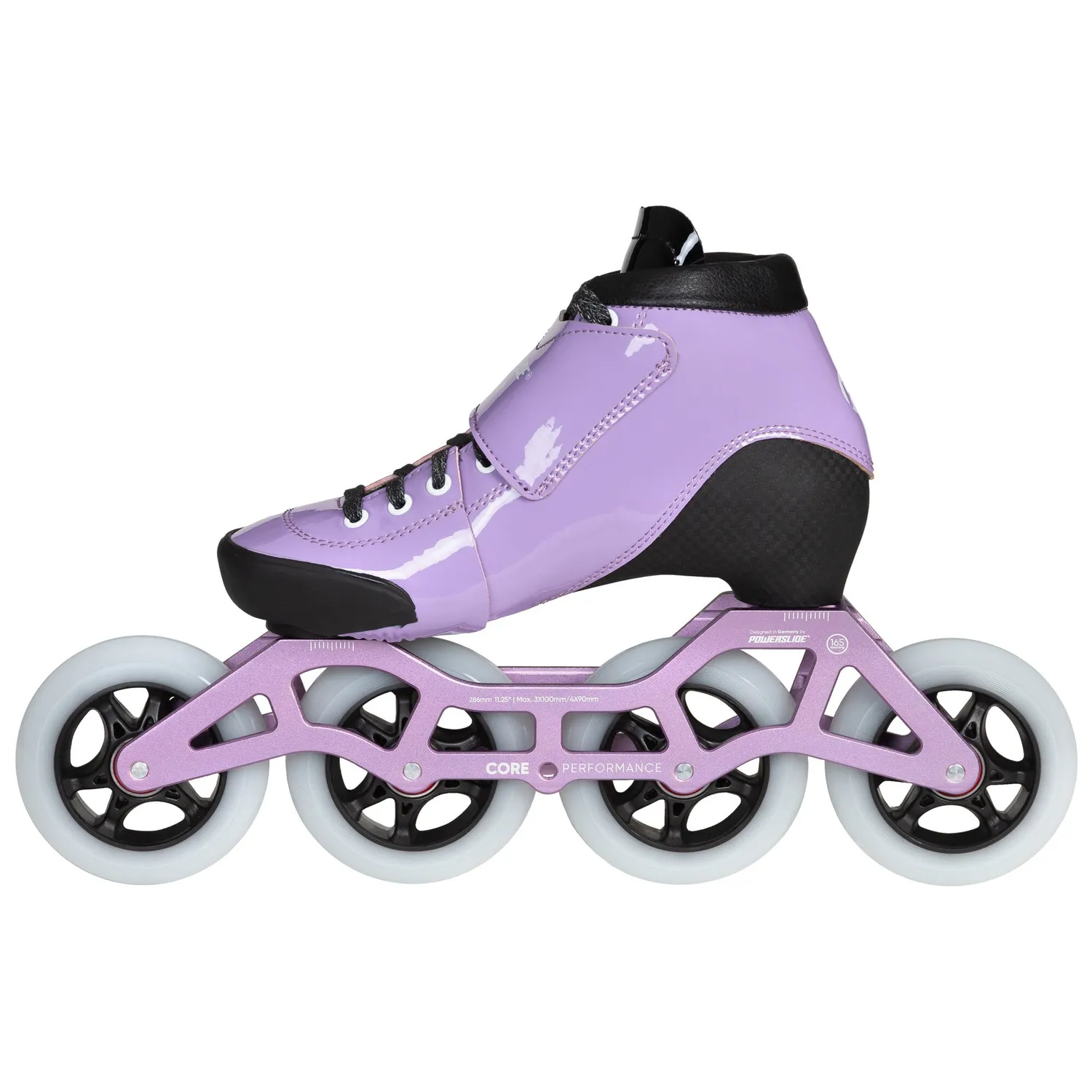 Powerslide 3X Evo justerbar speedskøjte lavender 4x84