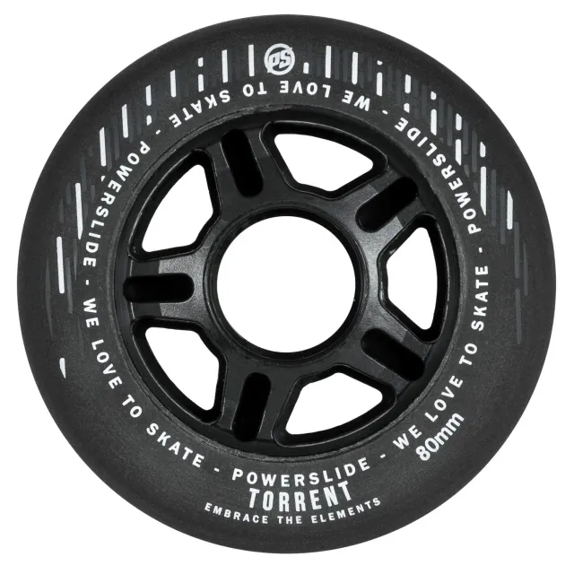 Powerslide Torrent 80 regnhjul 84A 4-pak sort