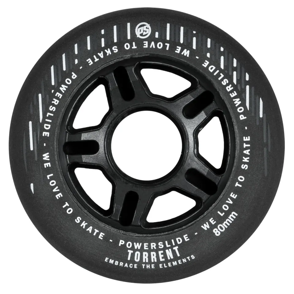 Powerslide Torrent 80 regnhjul 84A 4-pak sort