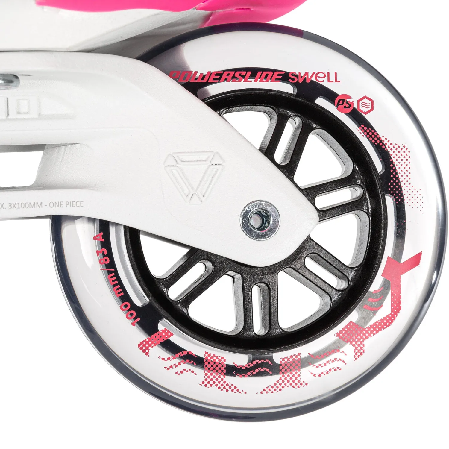 Powerslide Swell Electric Pink 100 rulleskøjter pink 3D