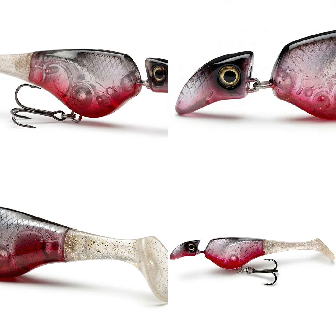 Headbanger Shad 4-1/2 swimbait Sinking Bleeding Ghost