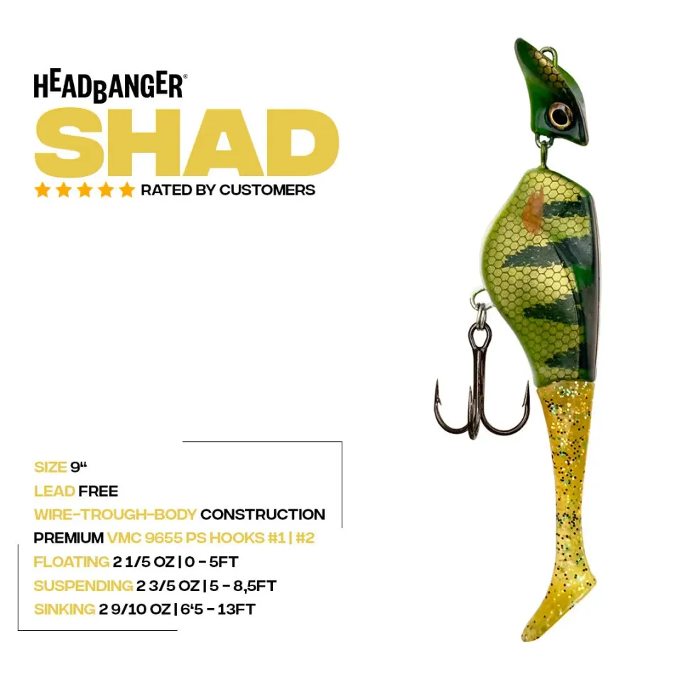Headbanger Shad 9" shad suspending 23 cm