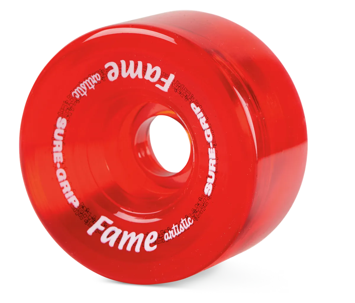 Sure-Grip Fame kunstnerhjul 57 mm 95A klar rød 8 stk