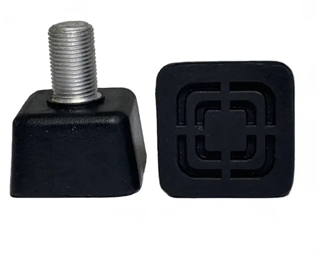 Sure-Grip Square tåstopper sort par gummi
