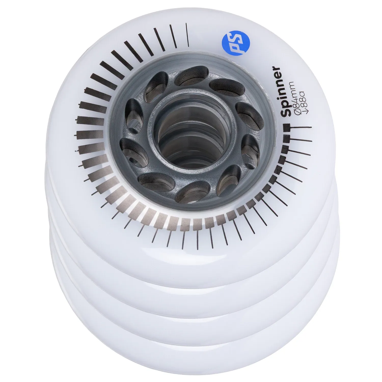 Powerslide Spinner hjul 84mm 88A hvid 4-pak