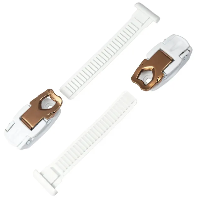 Icon Buckle Gold spænde hvidt par med rem