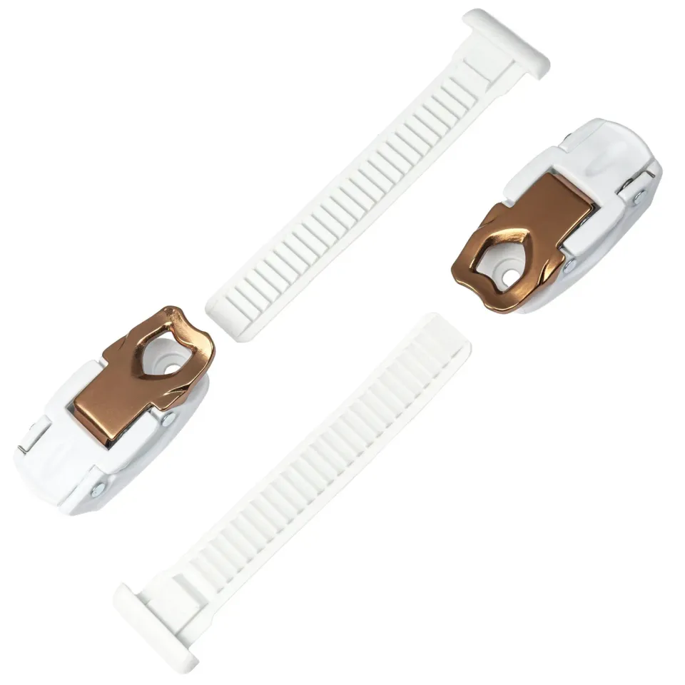 Icon Buckle Gold spænde hvidt par med rem