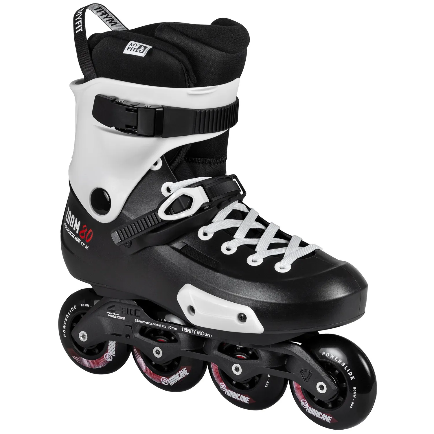 Powerslide Zoom Pro Black 80 rulleskøjter 43-44 urban