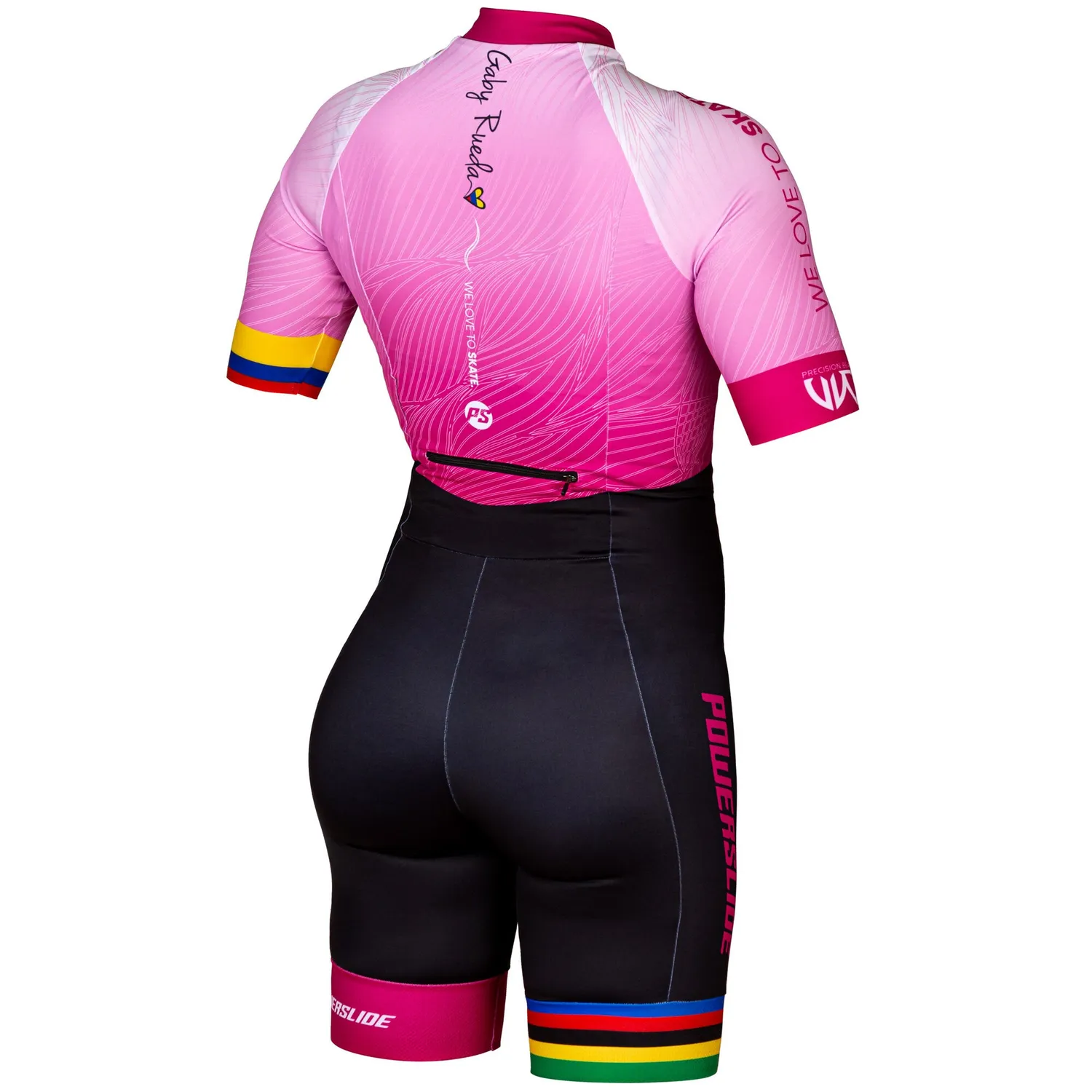 Powerslide Gaby Rueda racedragt sort-pink aero
