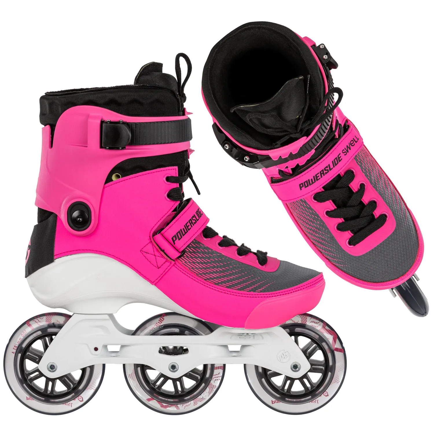 Powerslide Swell Electric Pink 100 rulleskøjter pink 3D