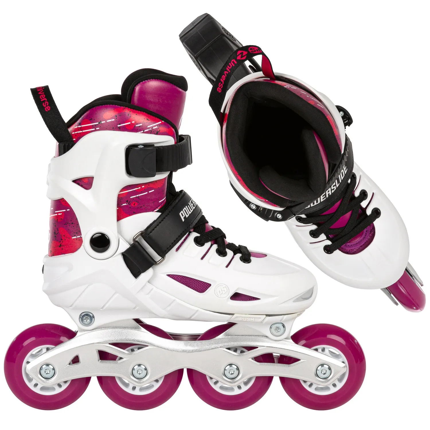 Powerslide Phuzion Universe 4W Pink rulleskøjter 29-32 EU børn