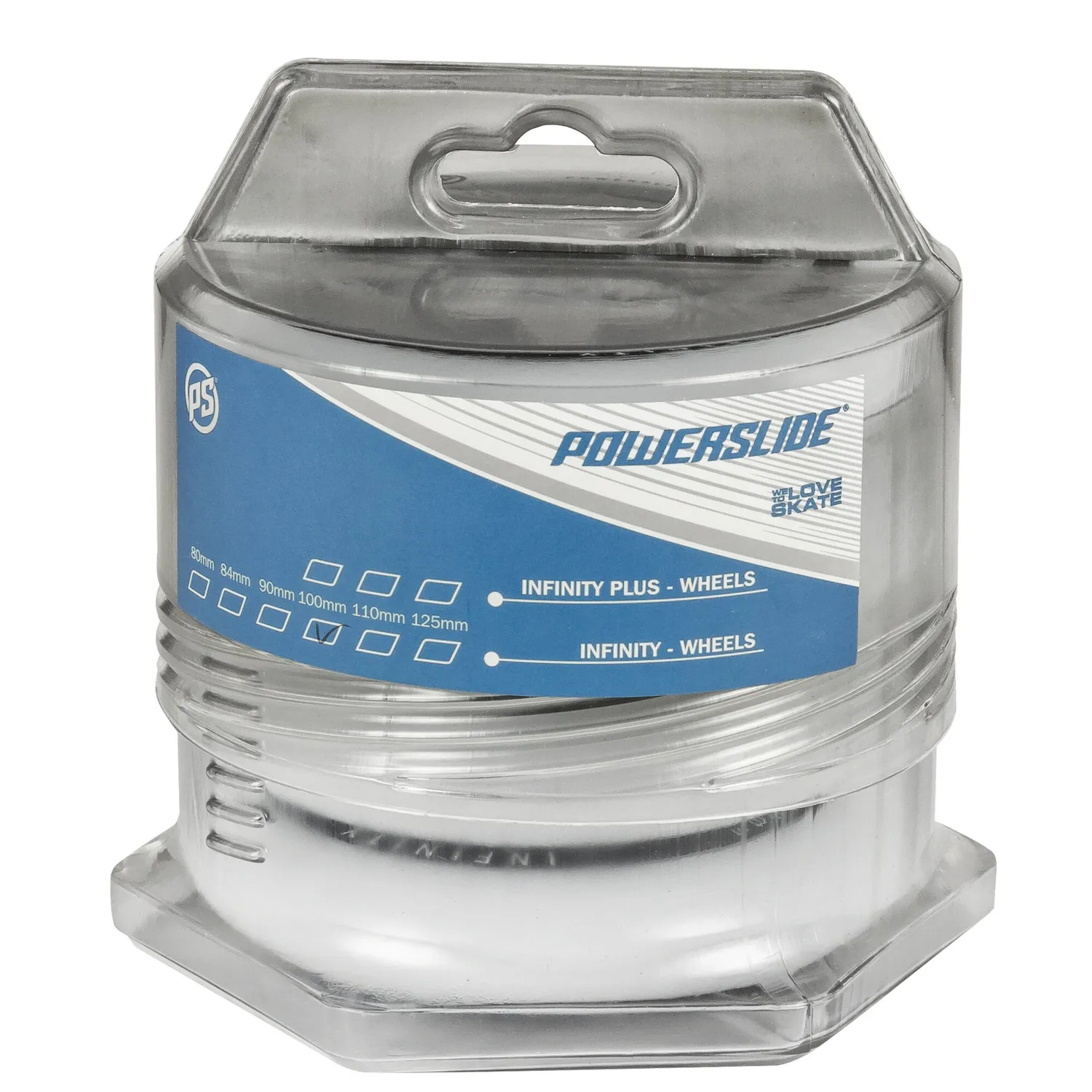 Powerslide Infinity 100mm fitnesshjul 85A grå 4-pak