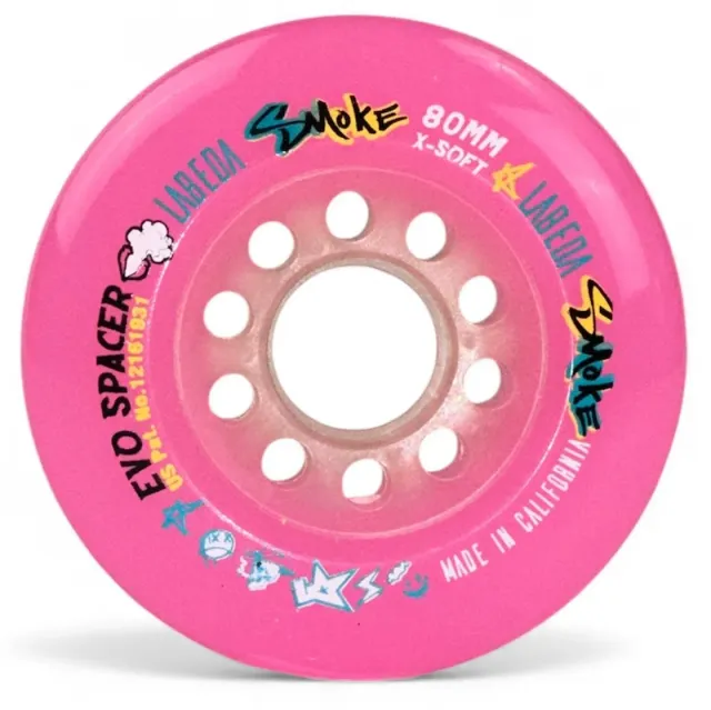 Labeda Smoke X-Soft rullehockeyhjul pink enkeltvis