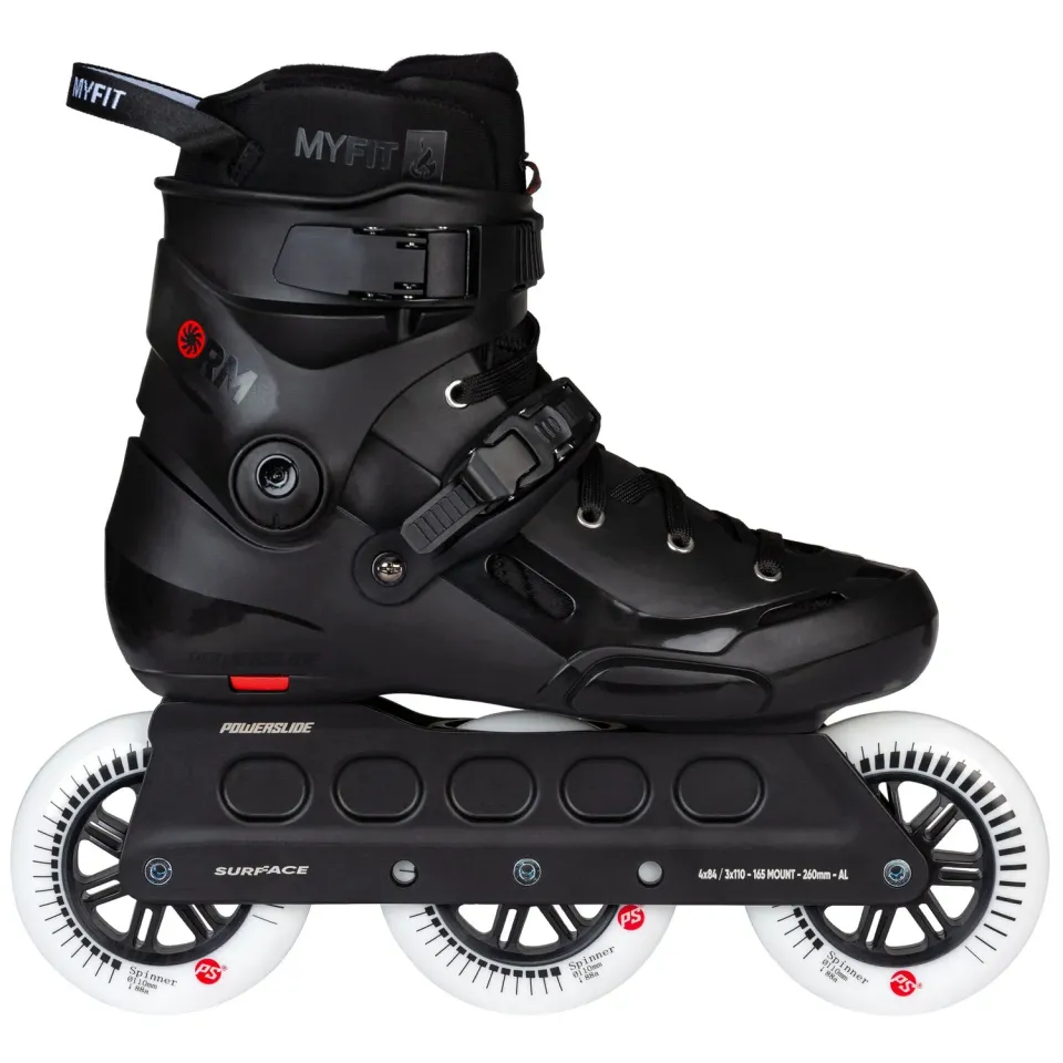Powerslide Storm Black 110 rulleskøjter 3x110 sort
