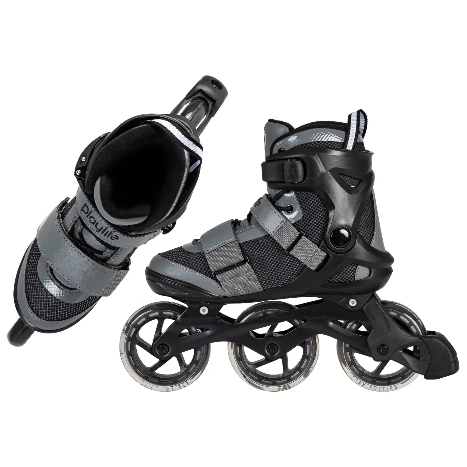 Playlife GT Black Grey 110 inlineskøjter 3x110 mm