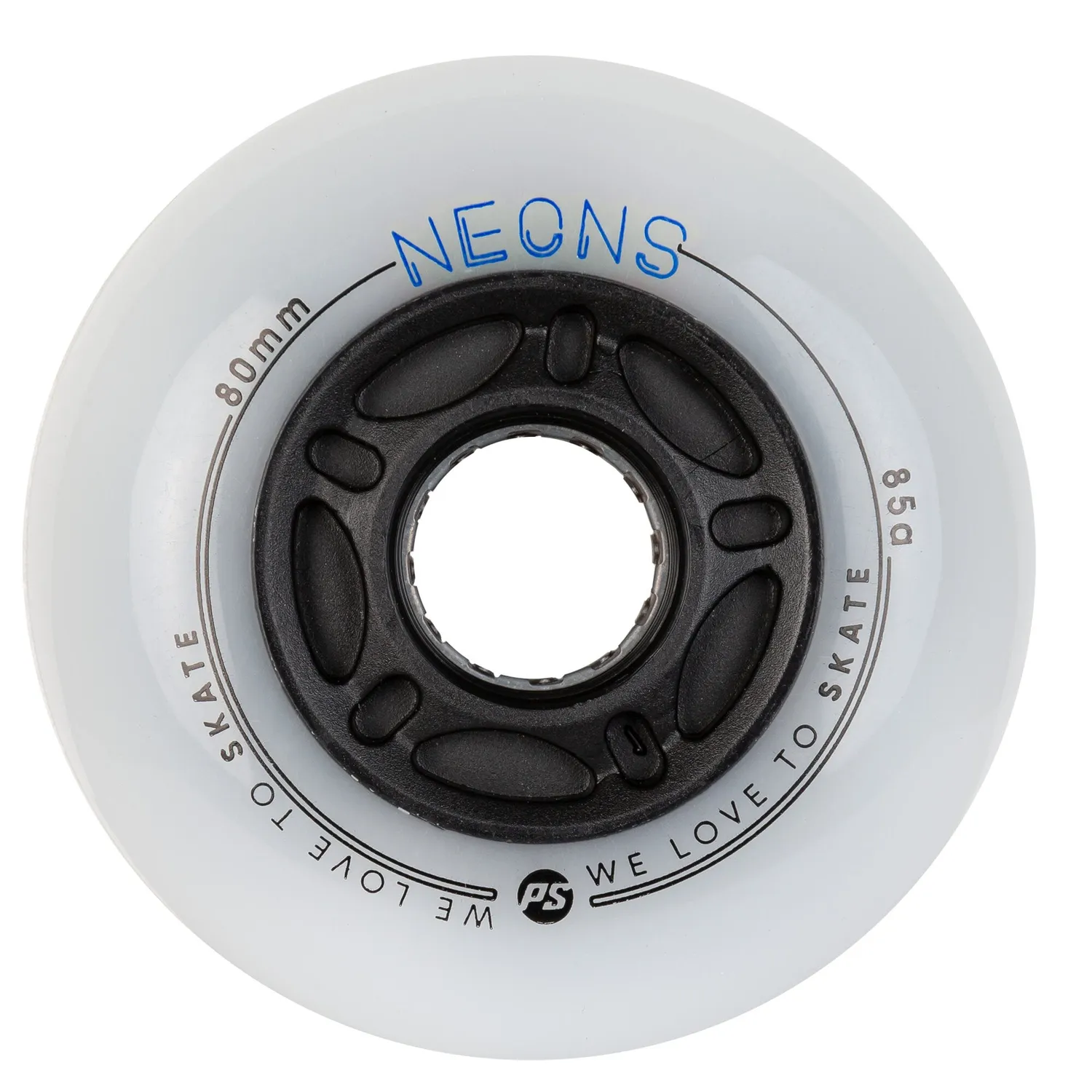 Powerslide Neons 80mm/85A hjul blå 4-pak LED