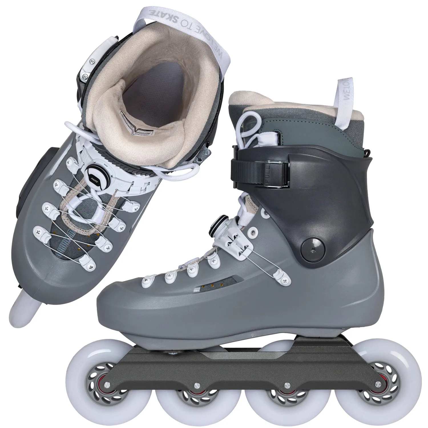 Powerslide Zoom Pro 90 PDS inlineskøjter Grey Trinity-ramme