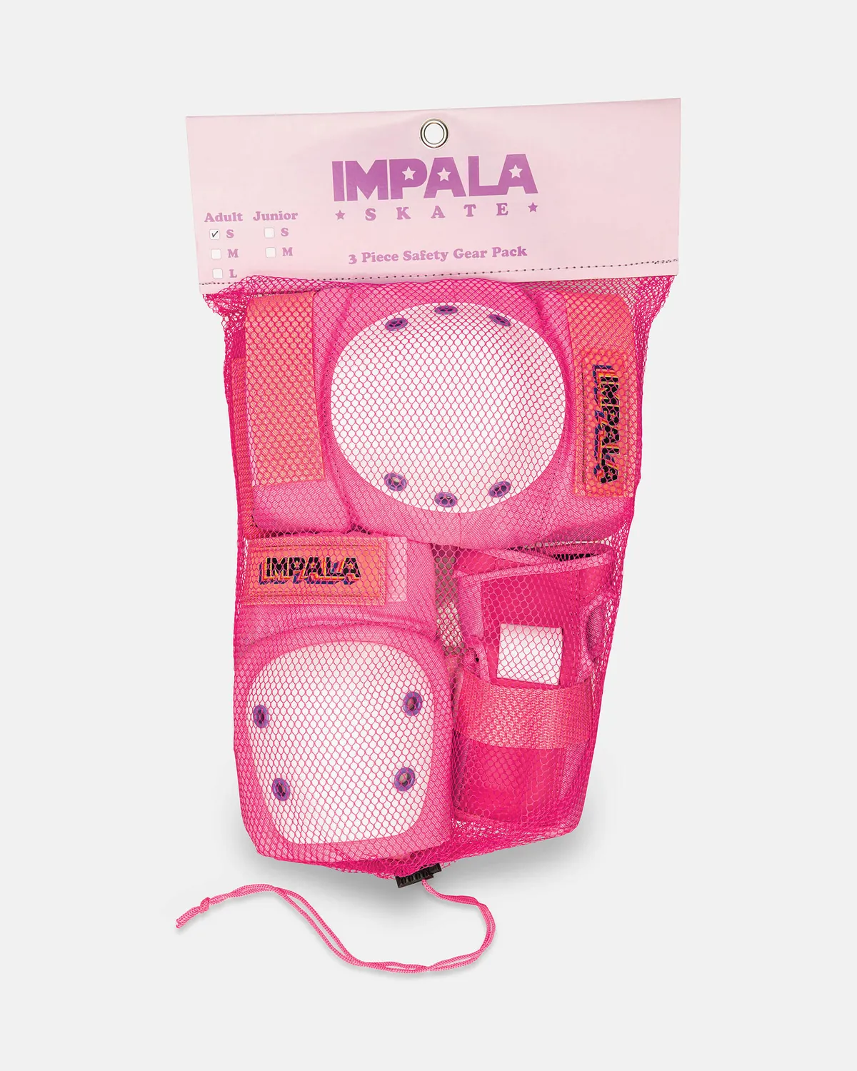 Impala Adult Protective Pack beskyttelsessæt pink S-L