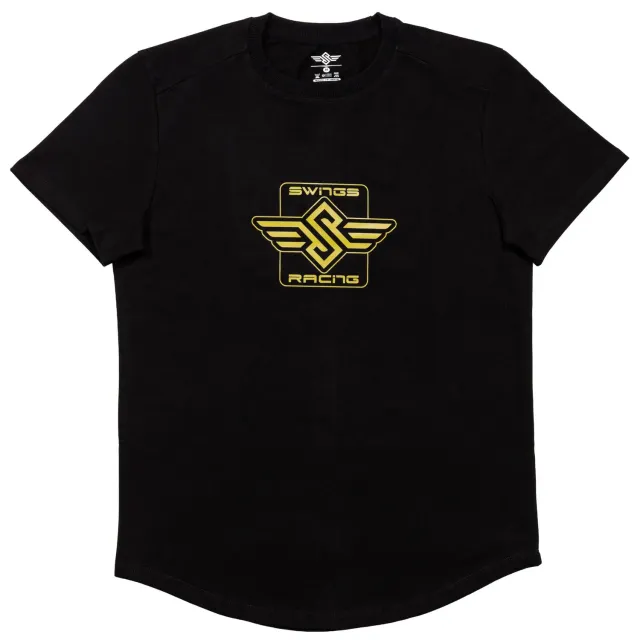 Powerslide Swings Racing Tee Black T-shirt sort let bomuld