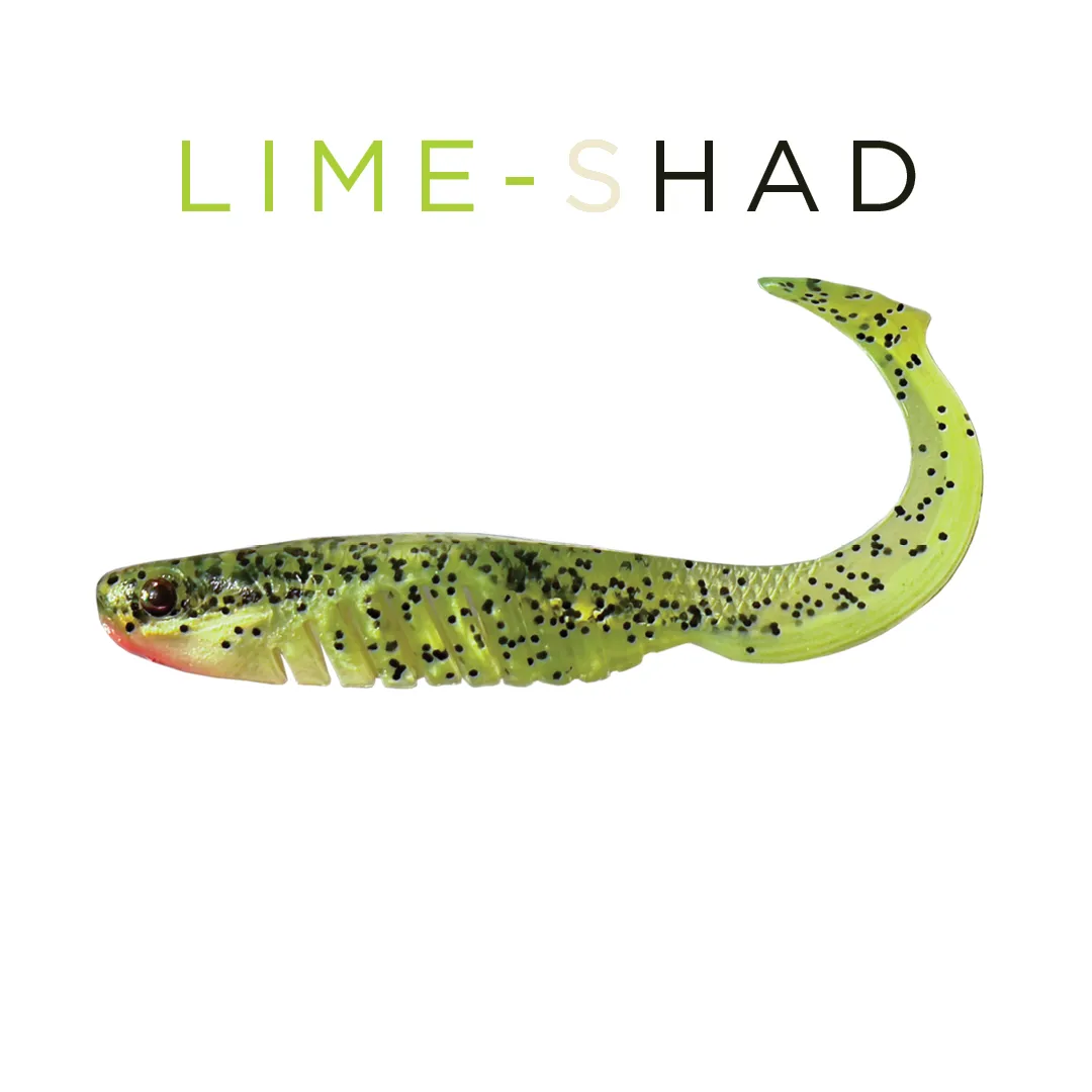 Headbanger BangerRibs 3-1/2 gummiagn 5-pak Lime Shad