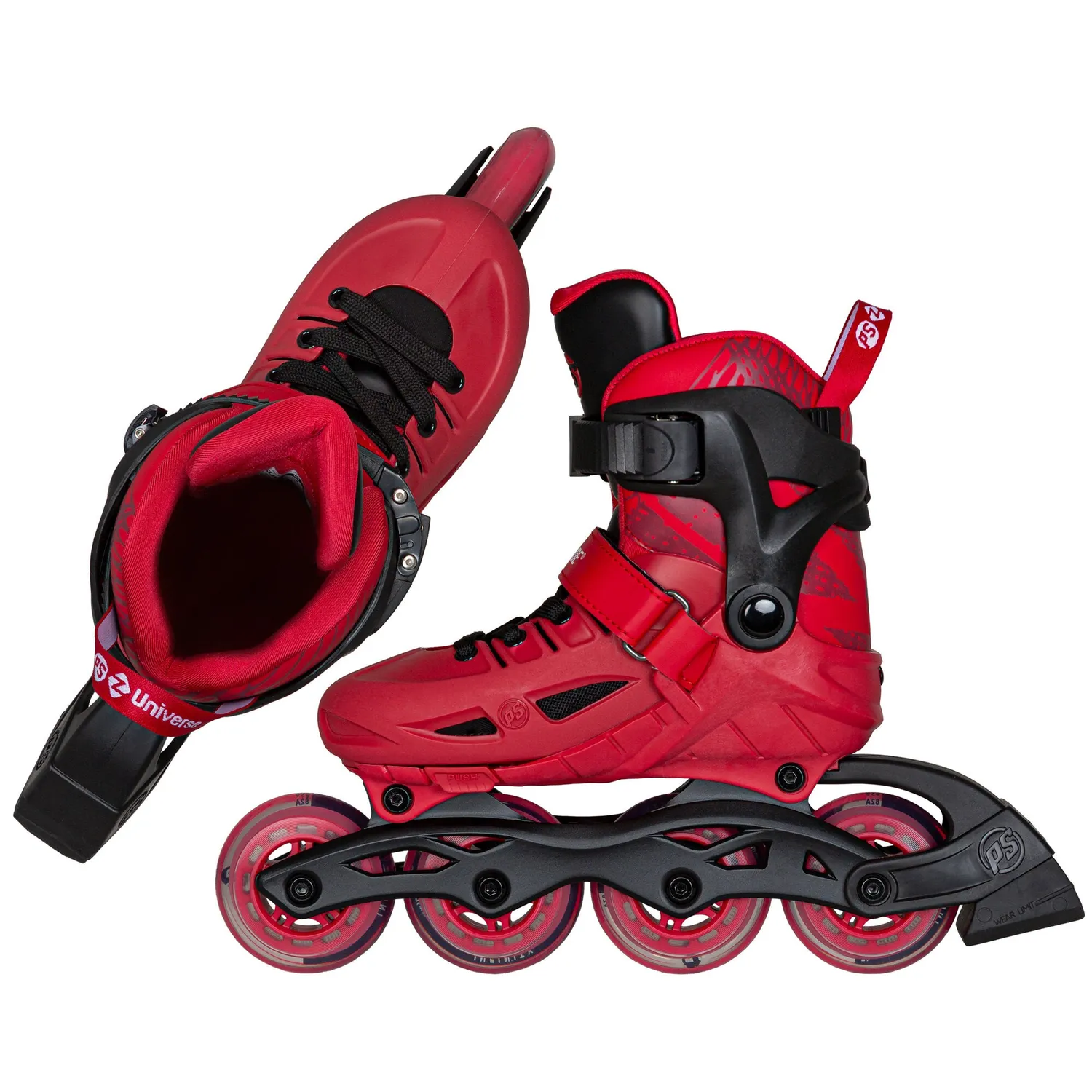 Powerslide Universe 4W Red rulleskøjter børn rød justerbar