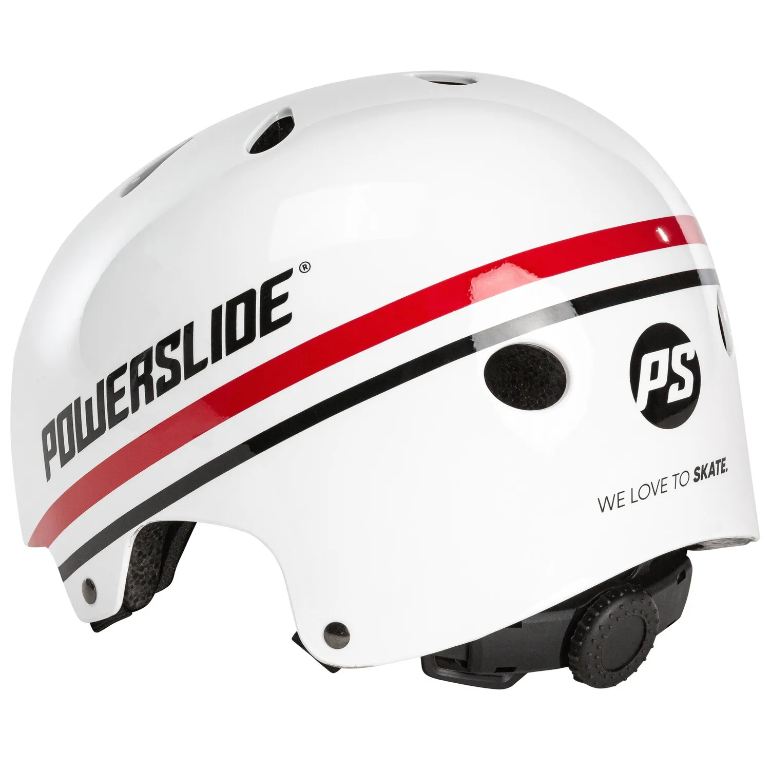 Powerslide Pro Urban Stripe hjelm hvid stribet