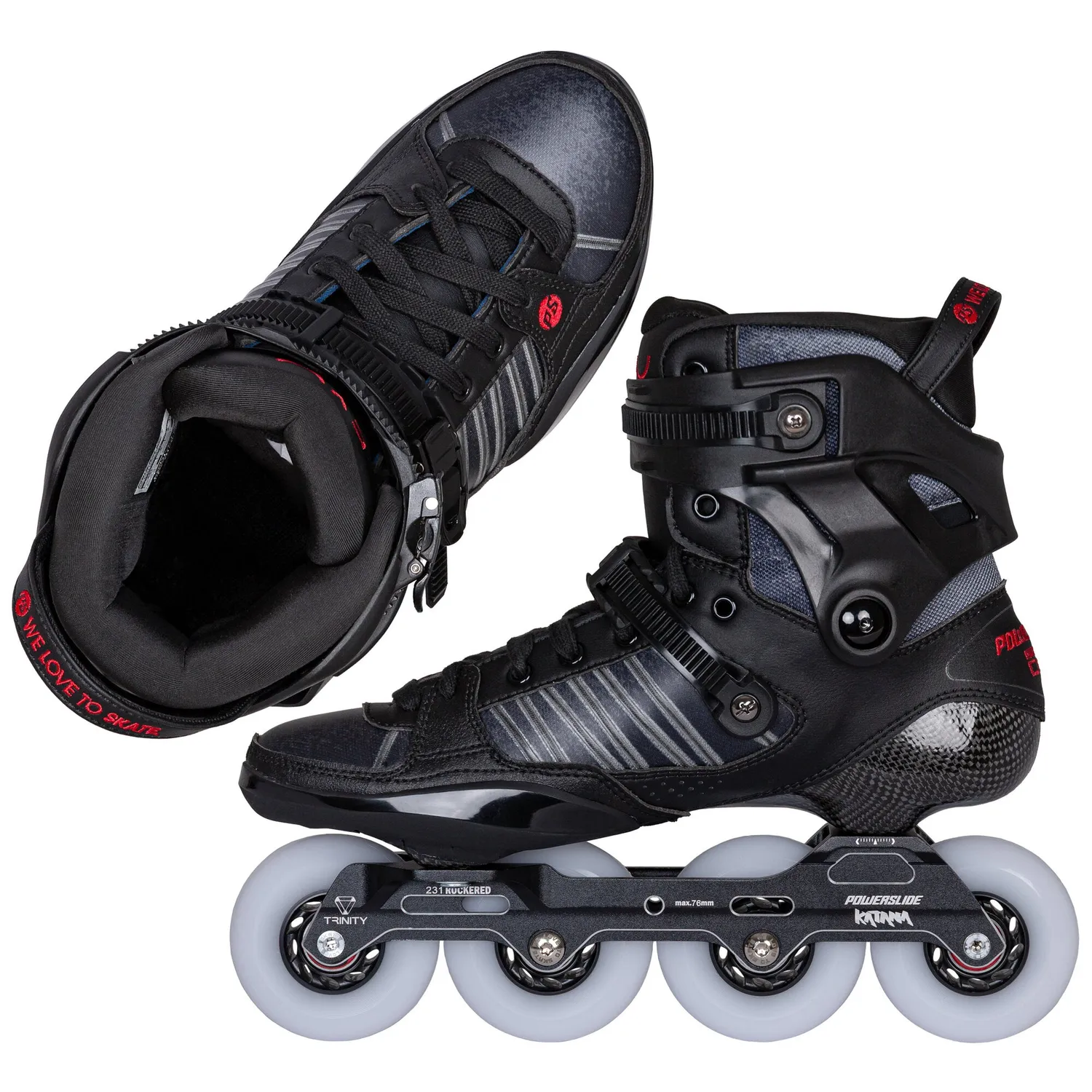 Powerslide HC Evo Pro freestyle rulleskøjter 42 carbon