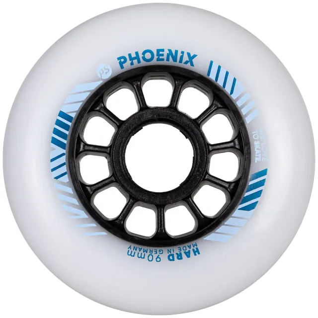 Powerslide Phoenix 90mm DD Hard rulleskøjtehjul hvid hård