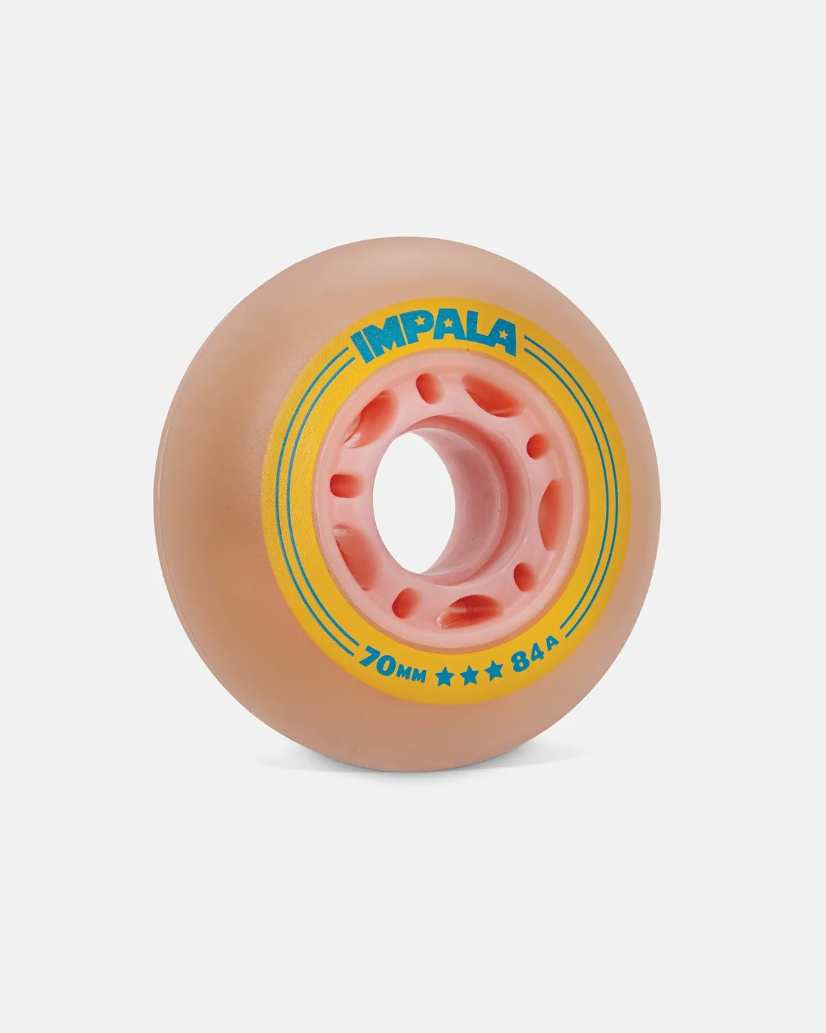 Impala Inline Wheel 70mm hjul pink gul 4-pak