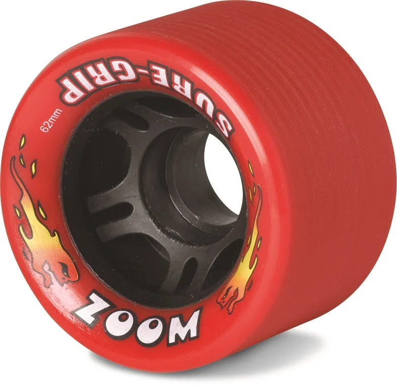Sure-Grip Zoom 62mm speed hjul rød 8-pak urethane