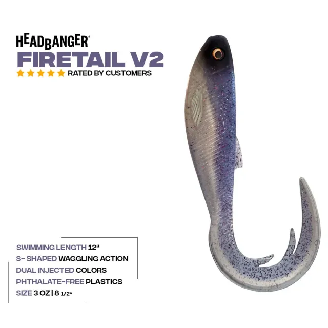 Headbanger FireTail V2 8-1/2" softbait stor
