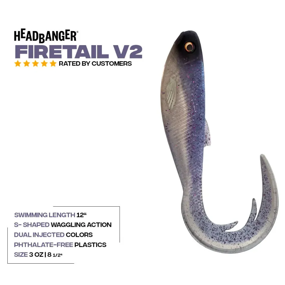 Headbanger FireTail V2 8-1/2" softbait stor