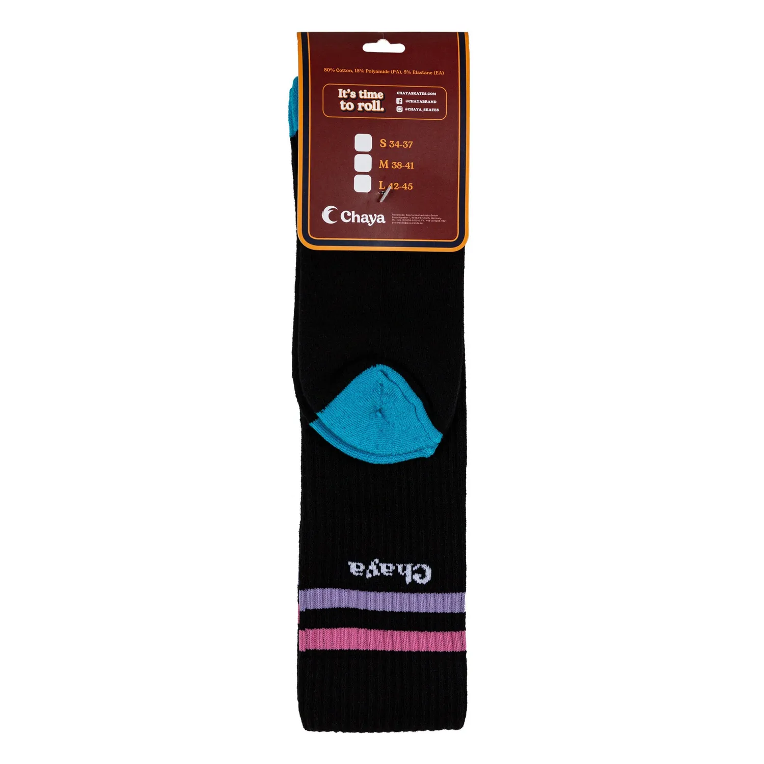 Chaya Skate Socks rulleskøjtestrømper sort knæhøj