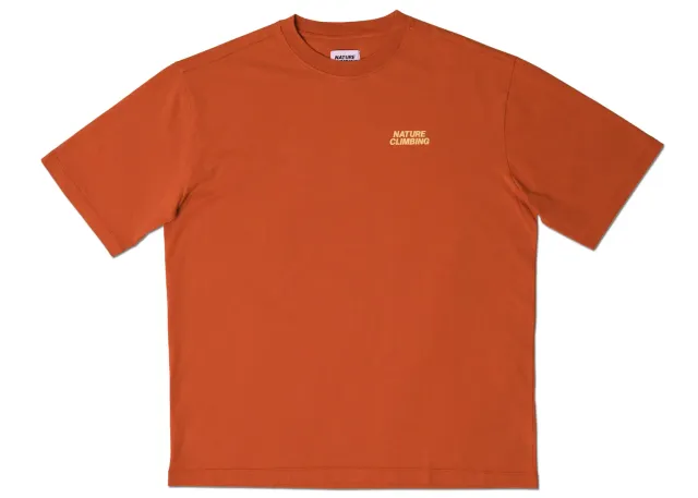 Nature Climbing Horizon T-shirt Dusty Orange økologisk bomuld