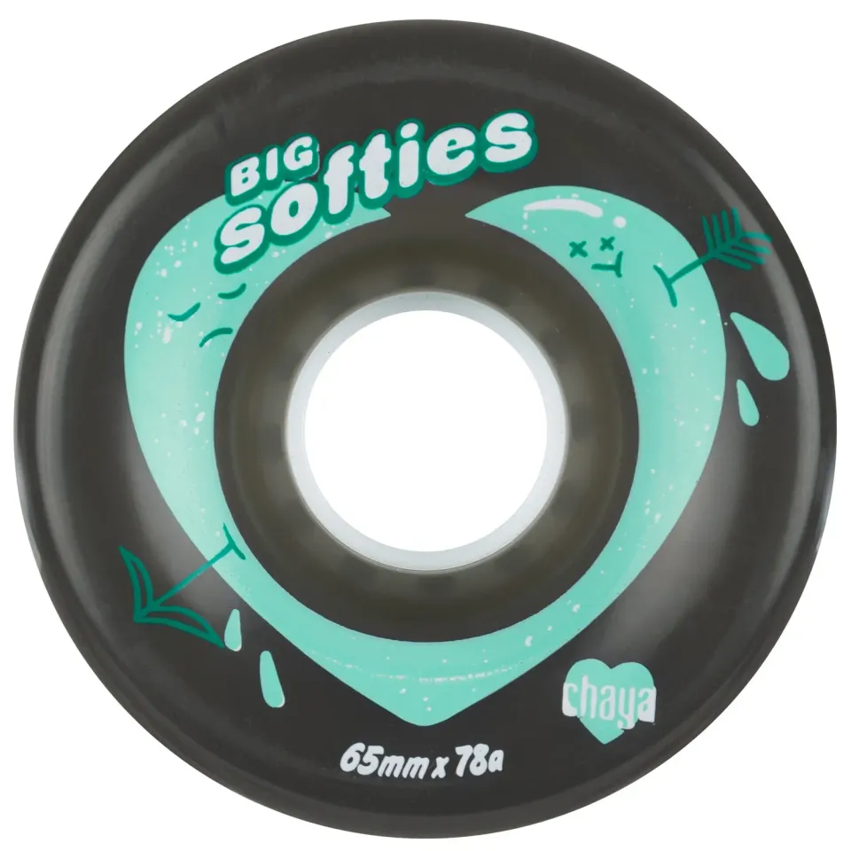 Chaya Big Softie`s Clear Black quad-hjul 4-pak 65mm