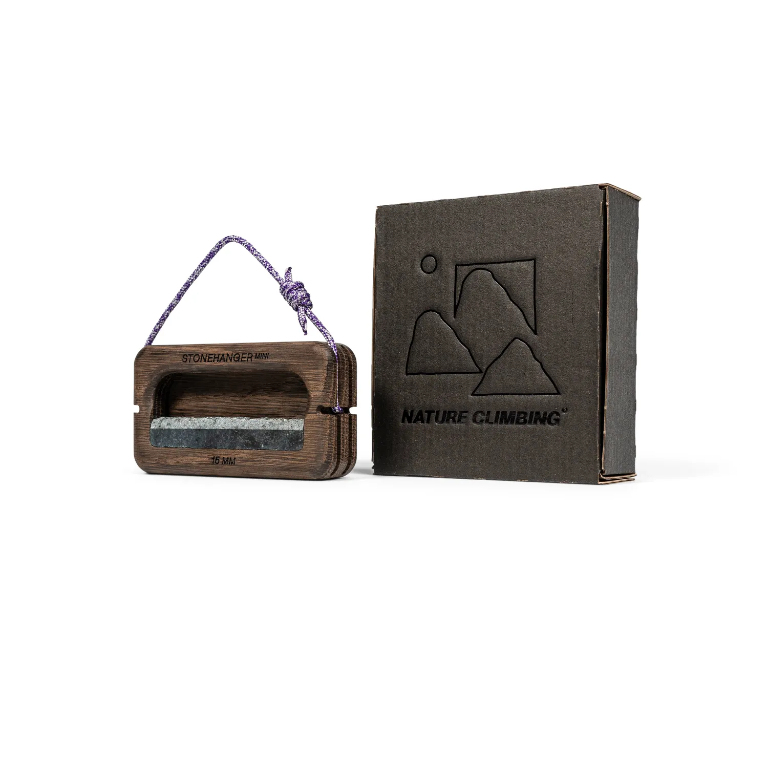 Nature Climbing Stone Hanger Mini hangboard røget eg uden gravering